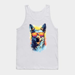 Dog with sunglasses Tank Top
